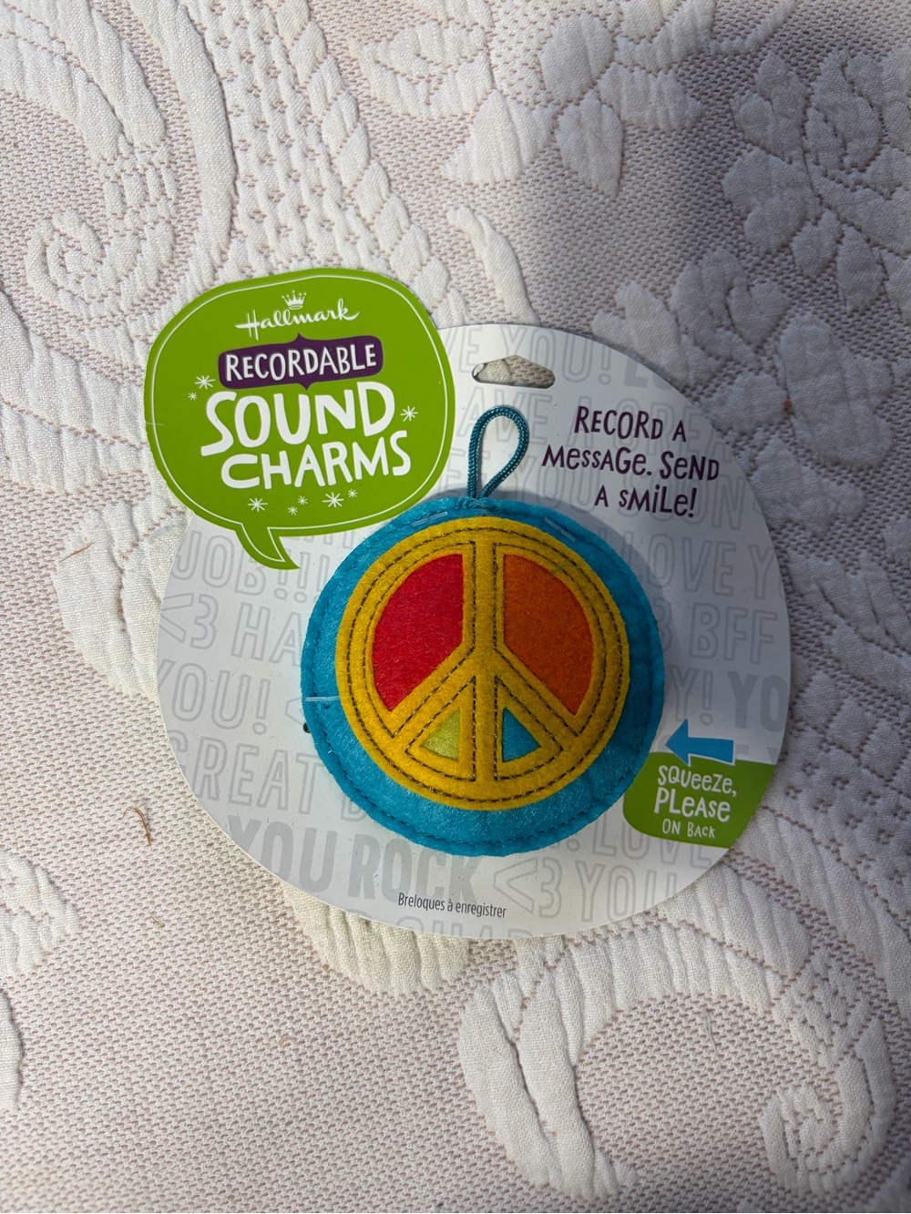 Hallmark Kids Recordable Sound Charm NWT backpacks diaperbags comfort Great Gift